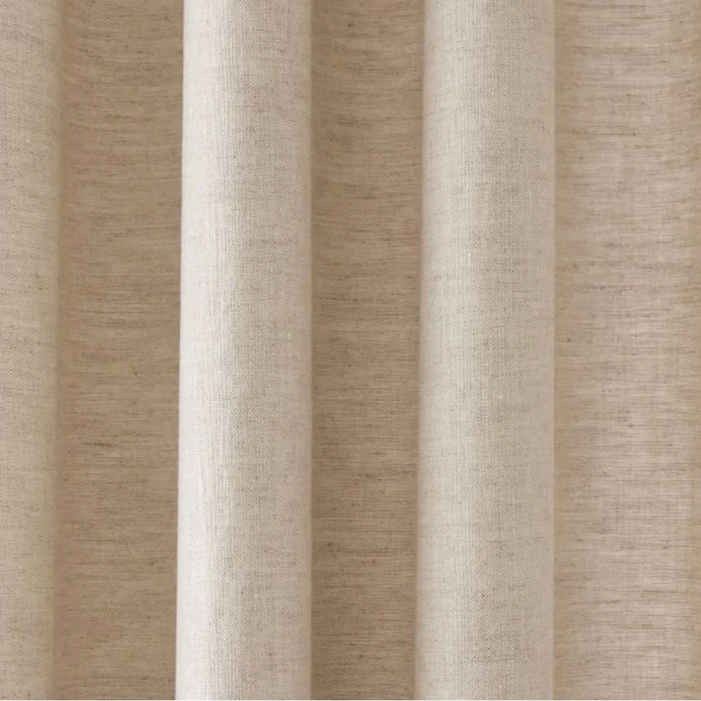 West Elm Custom Size European Flax Linen Curtain - Natural Flax 60x101